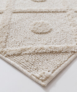 Tapis scandinave - Arc Diamond Crème - close up, thumbnail