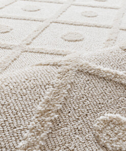 Tapis scandinave - Arc Diamond Crème - close up, thumbnail