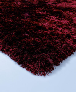 Tapis en velours - Auréa bordeaux - close up, thumbnail