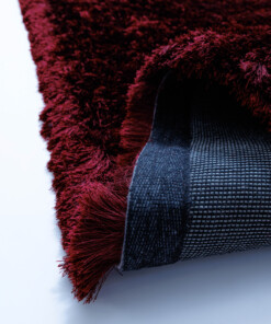 Tapis en velours - Auréa bordeaux - close up, thumbnail