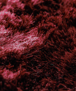 Tapis en velours - Auréa bordeaux - close up, thumbnail