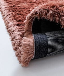 Tapis en velours - Auréa rose - close up, thumbnail