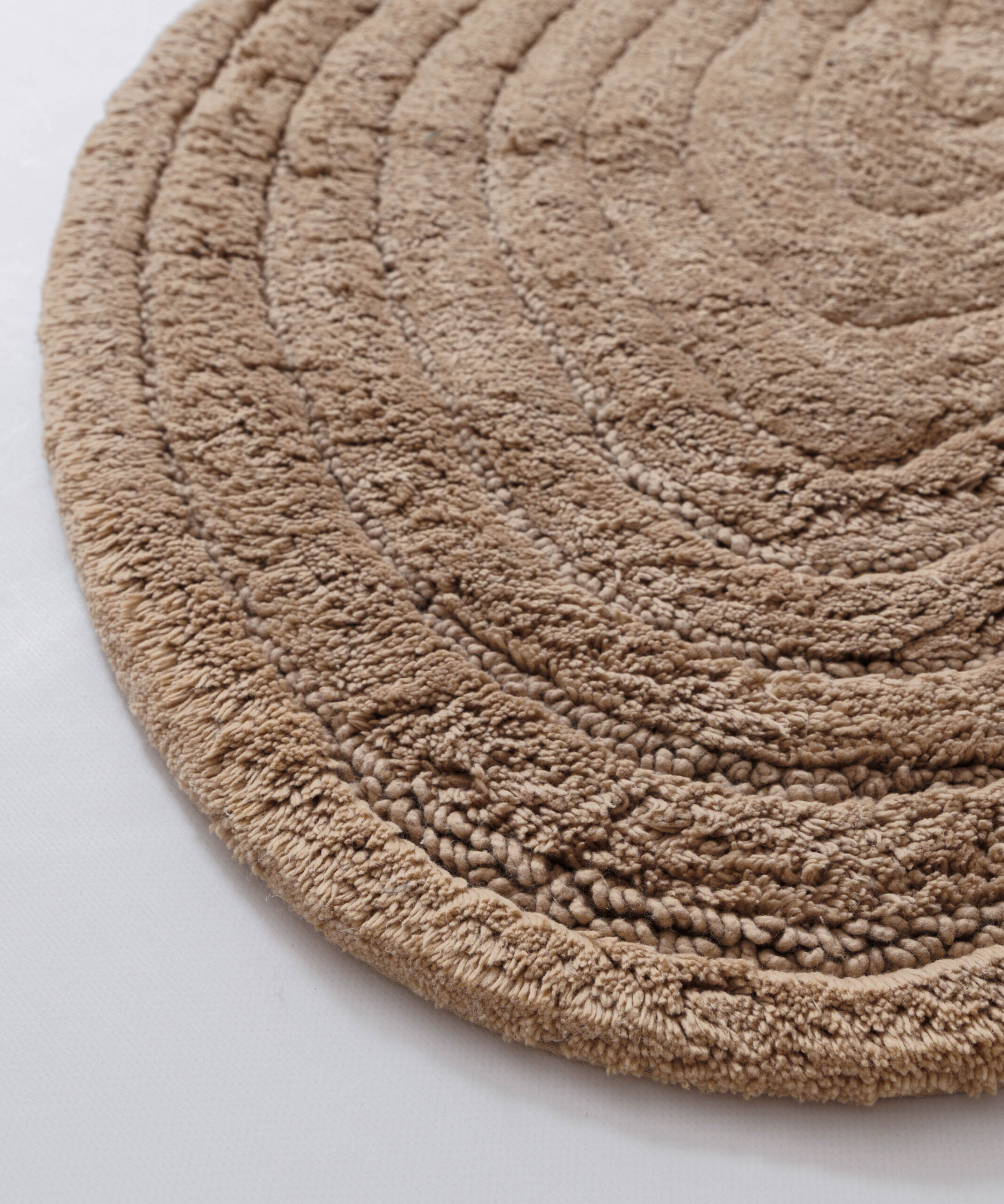 Tapis de bain organique - Stille beige - close up Tapis de bain organique - Stille beige - close up