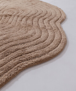 Tapis de bain organique - Stille beige - close up, thumbnail Tapis de bain organique - Stille beige - close up, thumbnail