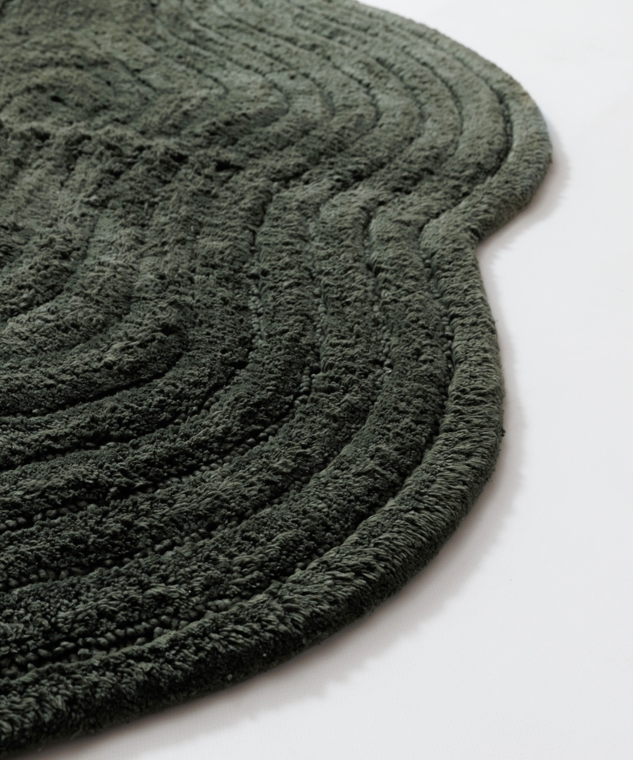 Tapis de bain organique - Stille vert - close up Tapis de bain organique - Stille vert - close up
