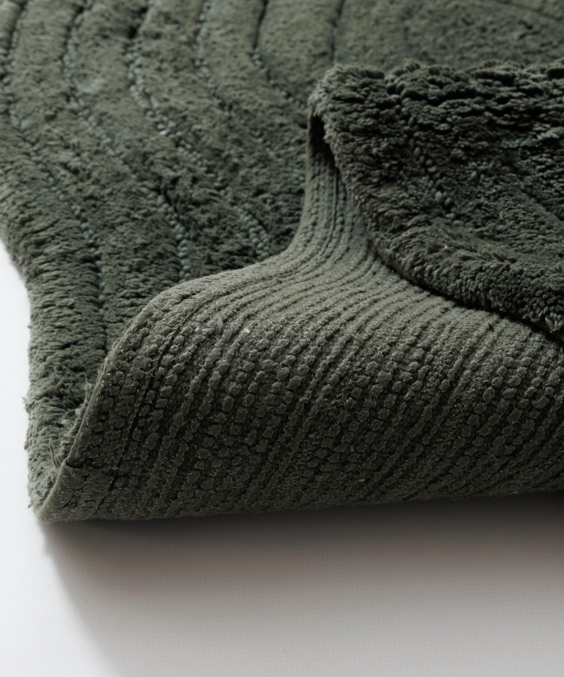 Tapis de bain organique - Stille vert - close up Tapis de bain organique - Stille vert - close up