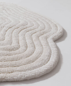 Tapis de bain organique - Stille ivoire - close up, thumbnail Tapis de bain organique - Stille ivoire - close up, thumbnail