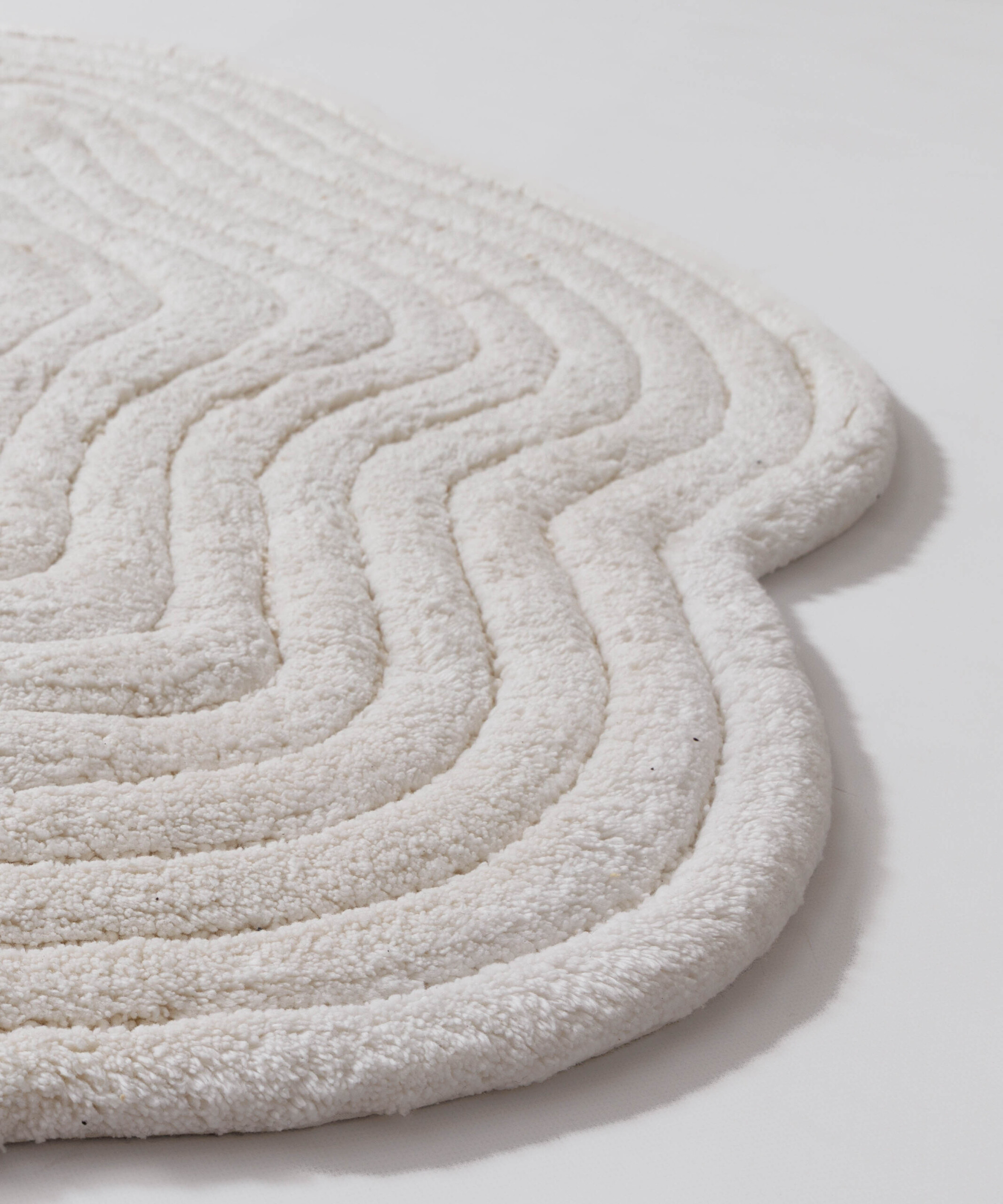 Tapis de bain organique - Stille ivoire - close up Tapis de bain organique - Stille ivoire - close up
