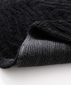 Tapis de bain organique - Stille noir - close up, thumbnail Tapis de bain organique - Stille noir - close up, thumbnail