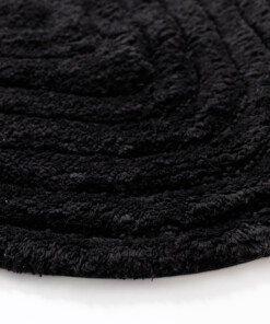 Tapis de bain organique - Stille noir - close up