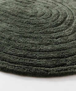 Tapis de bain ovale - Stille vert - close up
