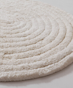 Tapis de bain ovale - Stille ivoire - close up