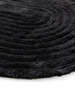 Tapis de bain ovale - Stille noir - close up