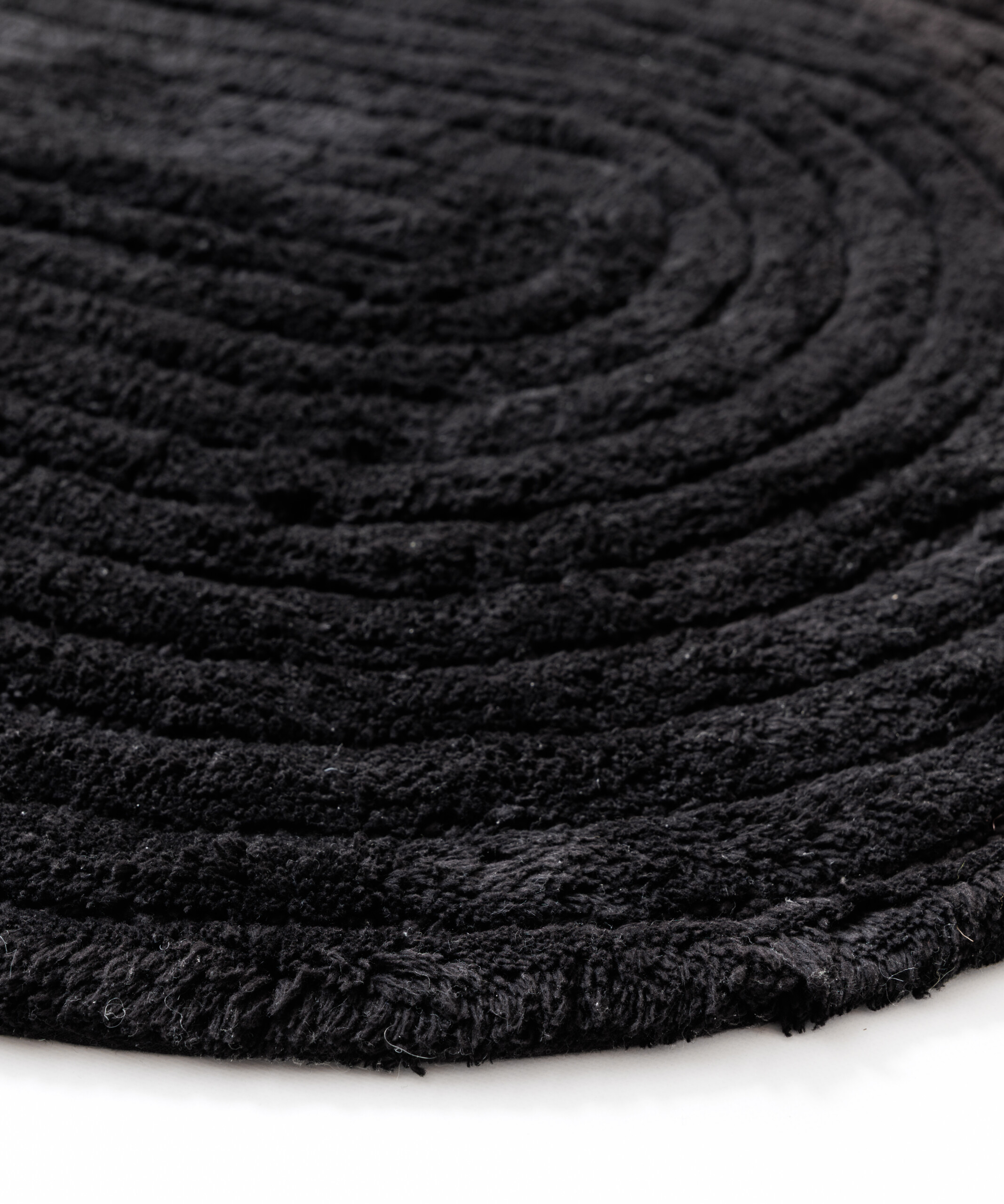 Tapis de bain ovale - Stille noir - close up Tapis de bain ovale - Stille noir - close up