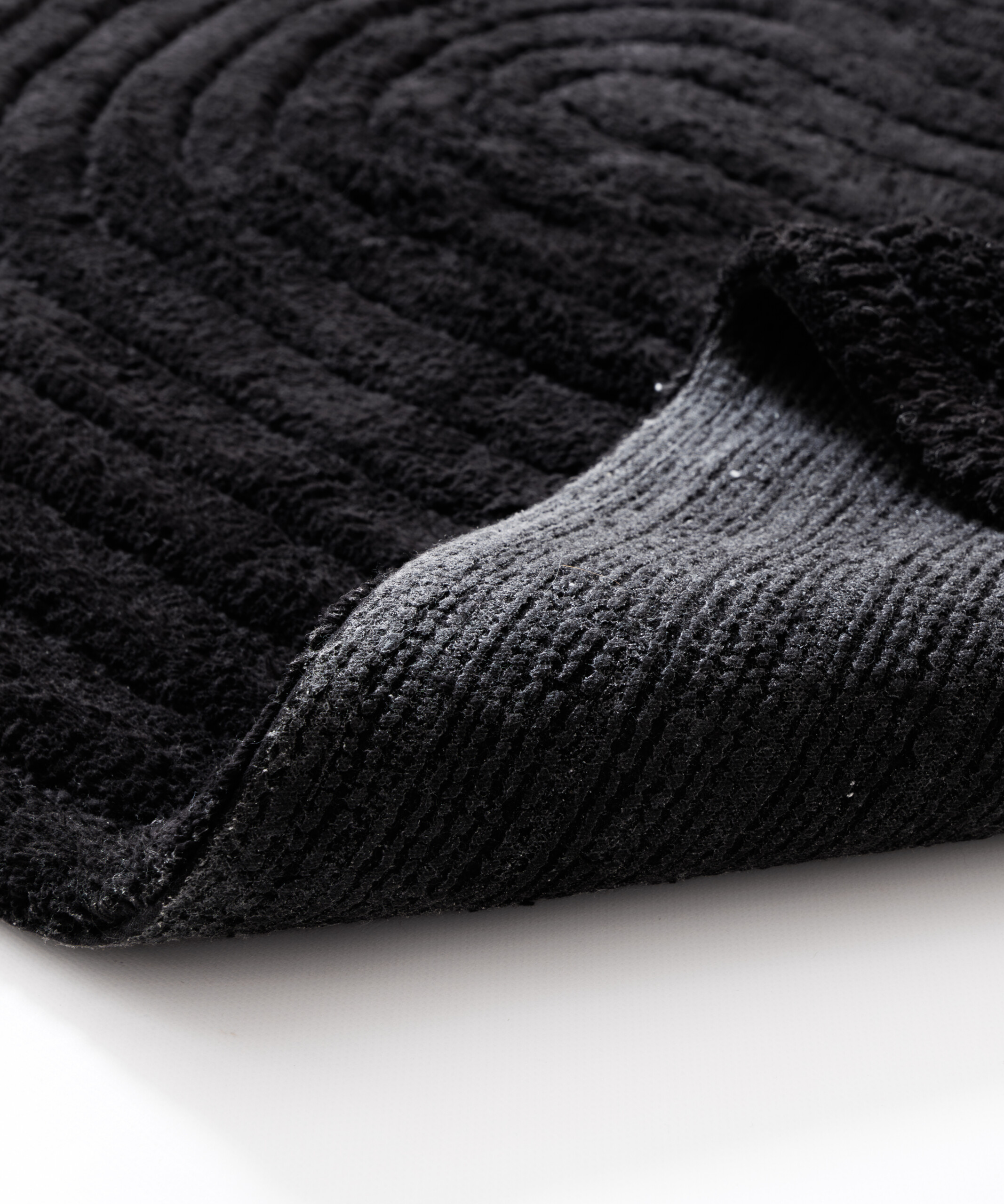 Tapis de bain ovale - Stille noir - close up Tapis de bain ovale - Stille noir - close up