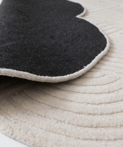 Tapis design organique - Balans ivoire - close up, thumbnail Tapis design organique - Balans ivoire - close up, thumbnail