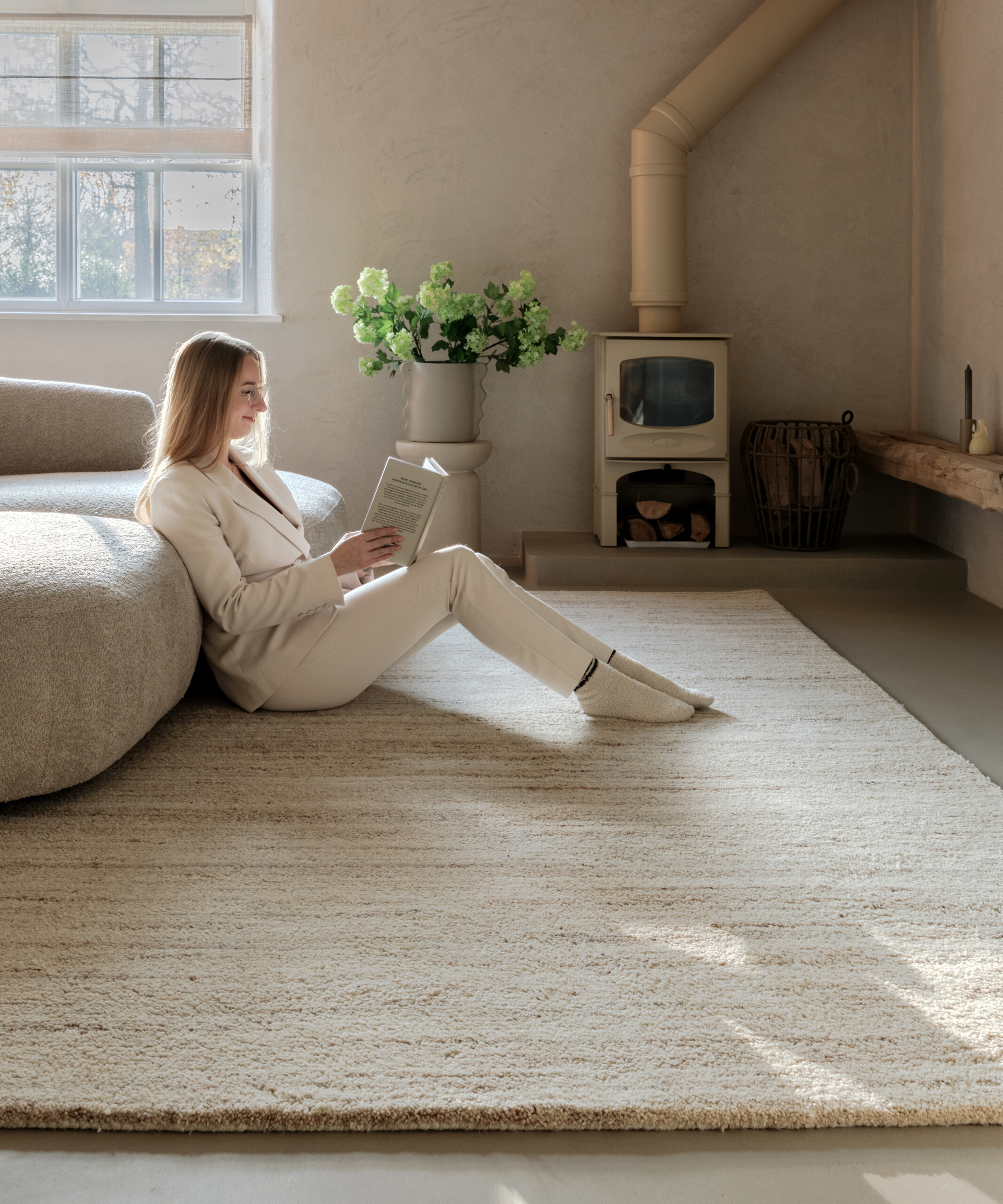 Tapis berbère - Nomad beige - sfeer Tapis berbère - Nomad beige - sfeer