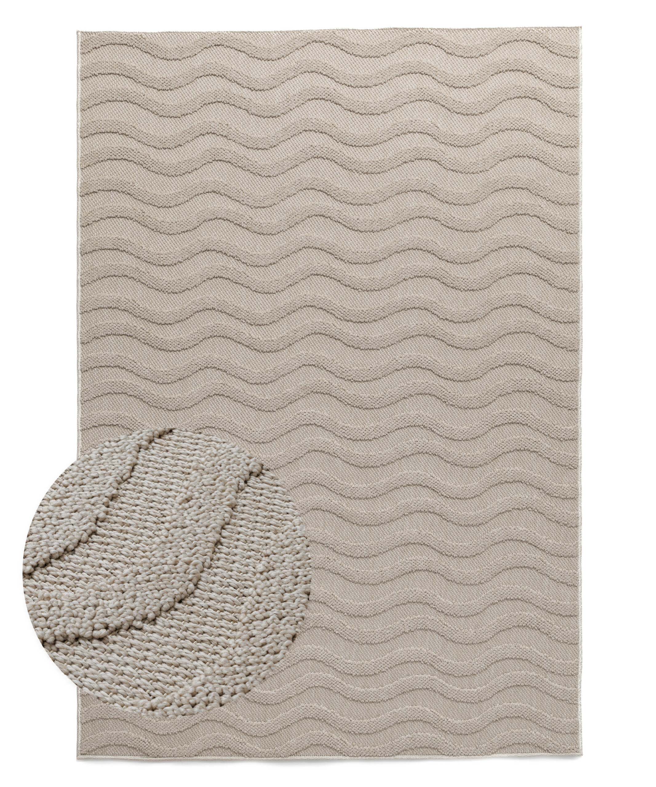 Tapis extérieur - Dunor Ripple beige - overzicht Tapis extérieur - Dunor Ripple beige - overzicht