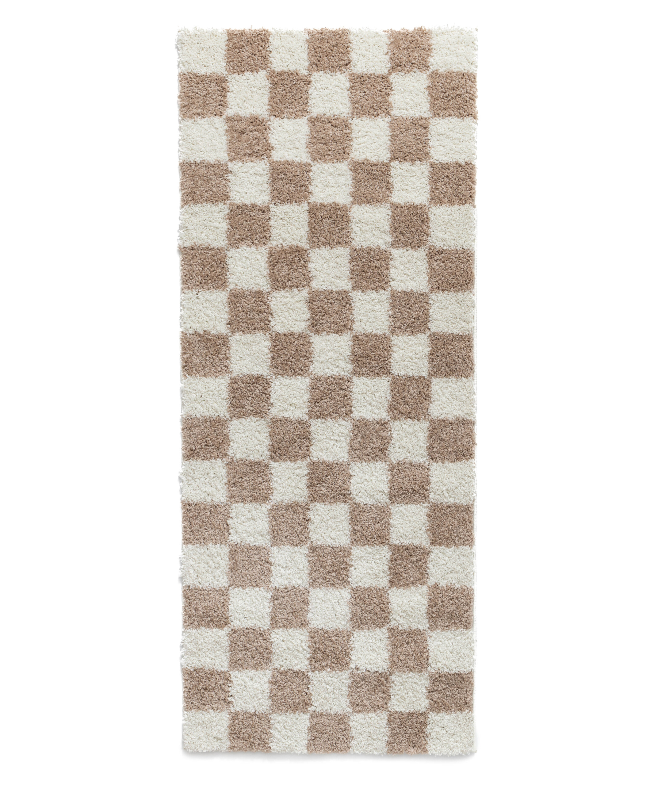Tapis de couloir damier - Check ivoire/beige - overzicht Tapis de couloir damier - Check ivoire/beige - overzicht