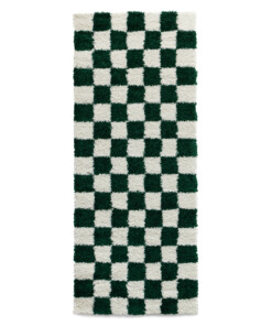 Tapis de couloir damier - Check ivoire/jade - overzicht, thumbnail Tapis de couloir damier - Check ivoire/jade - overzicht, thumbnail