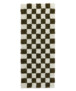 Tapis de couloir damier - Check ivoire / vert olive - overzicht, thumbnail