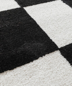 Tapis damier - Nivo Maeve blanc/noir - close up, thumbnail Tapis damier - Nivo Maeve blanc/noir - close up, thumbnail