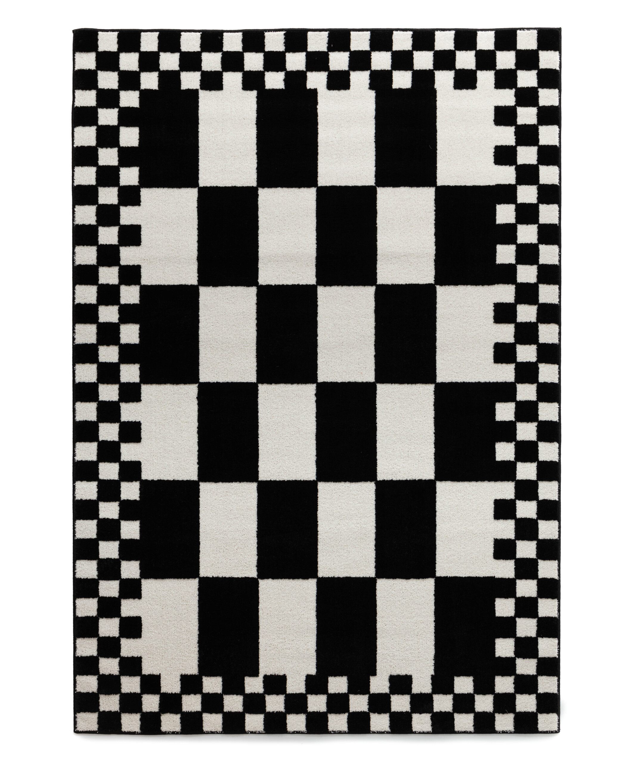 Tapis damier - Nivo Maeve blanc/noir - overzicht Tapis damier - Nivo Maeve blanc/noir - overzicht