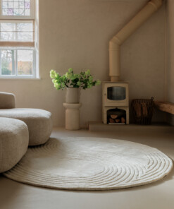 Tapis rond design - Balans Dual ivoire - sfeer