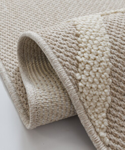 Tapis extérieur jute​ - Dunor Nova naturel/blanc - close up
