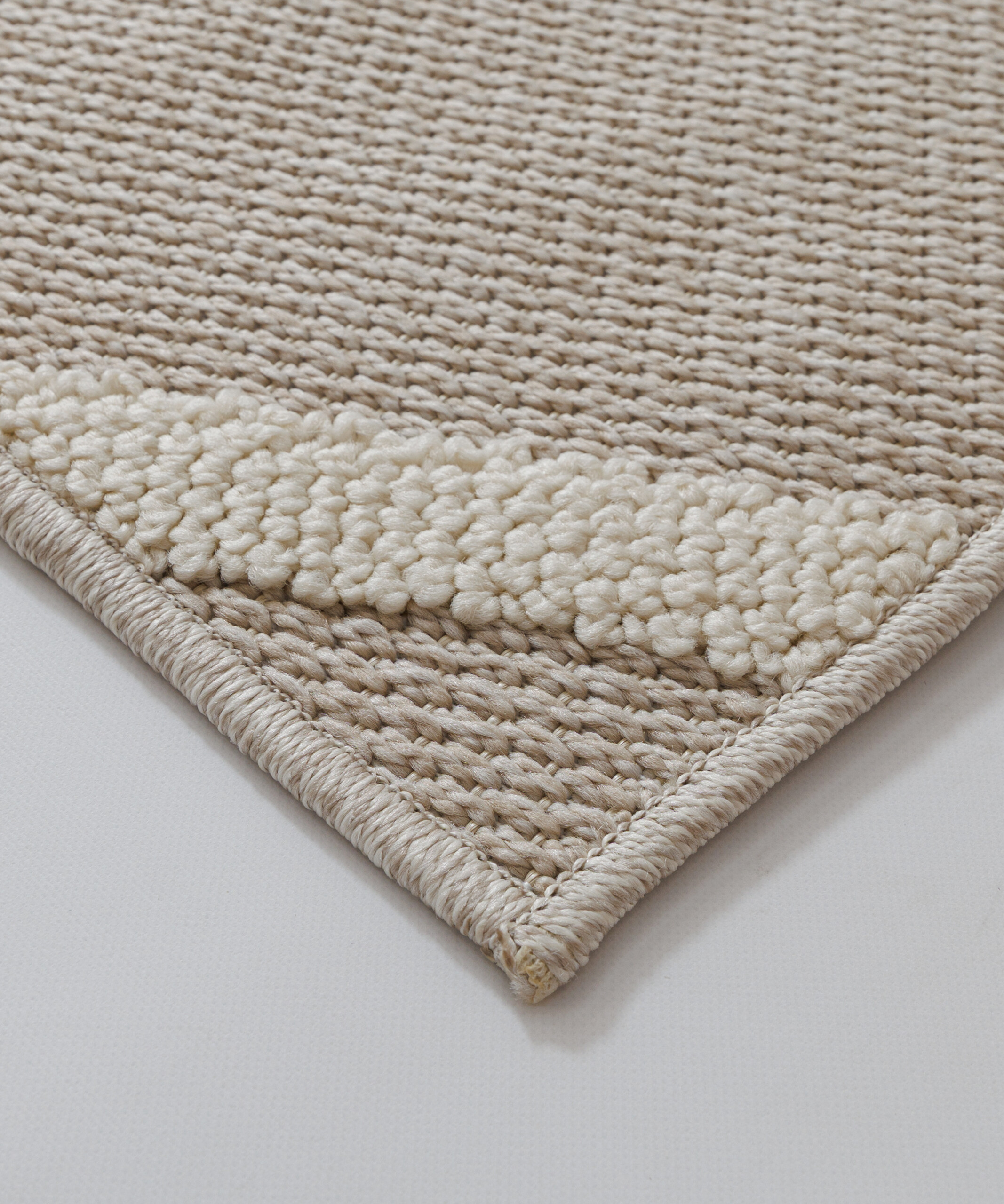 Tapis extérieur jute - Dunor Nova naturel/blanc - close up Tapis extérieur jute - Dunor Nova naturel/blanc - close up