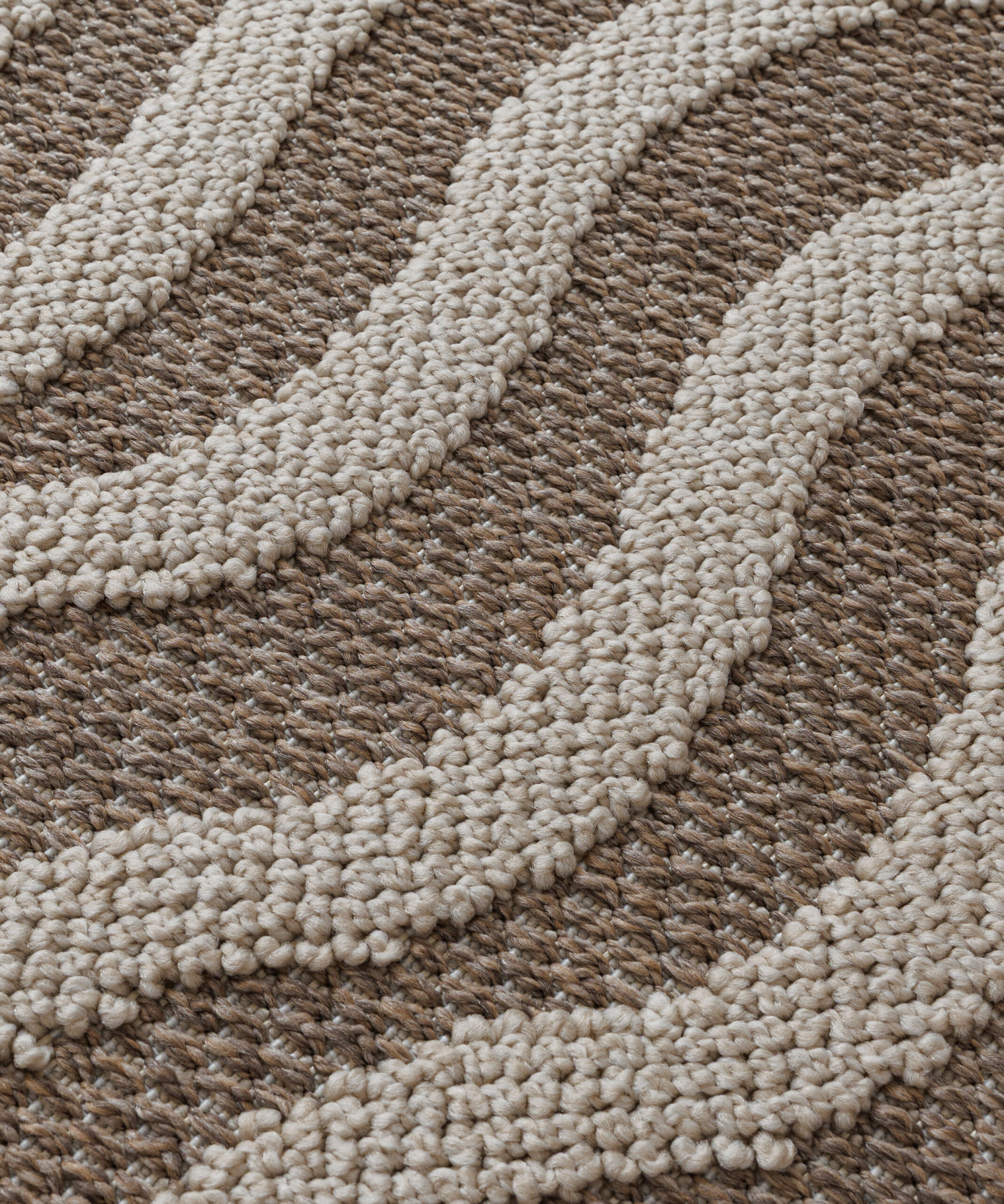 Tapis extérieur - Dunor Ripple marron/beige - close up Tapis extérieur - Dunor Ripple marron/beige - close up