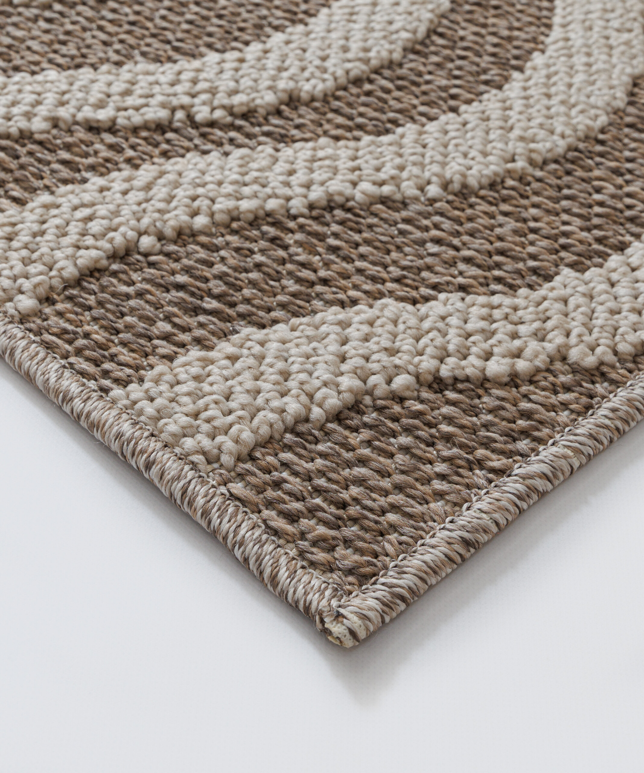 Tapis extérieur - Dunor Ripple marron/beige - close up Tapis extérieur - Dunor Ripple marron/beige - close up