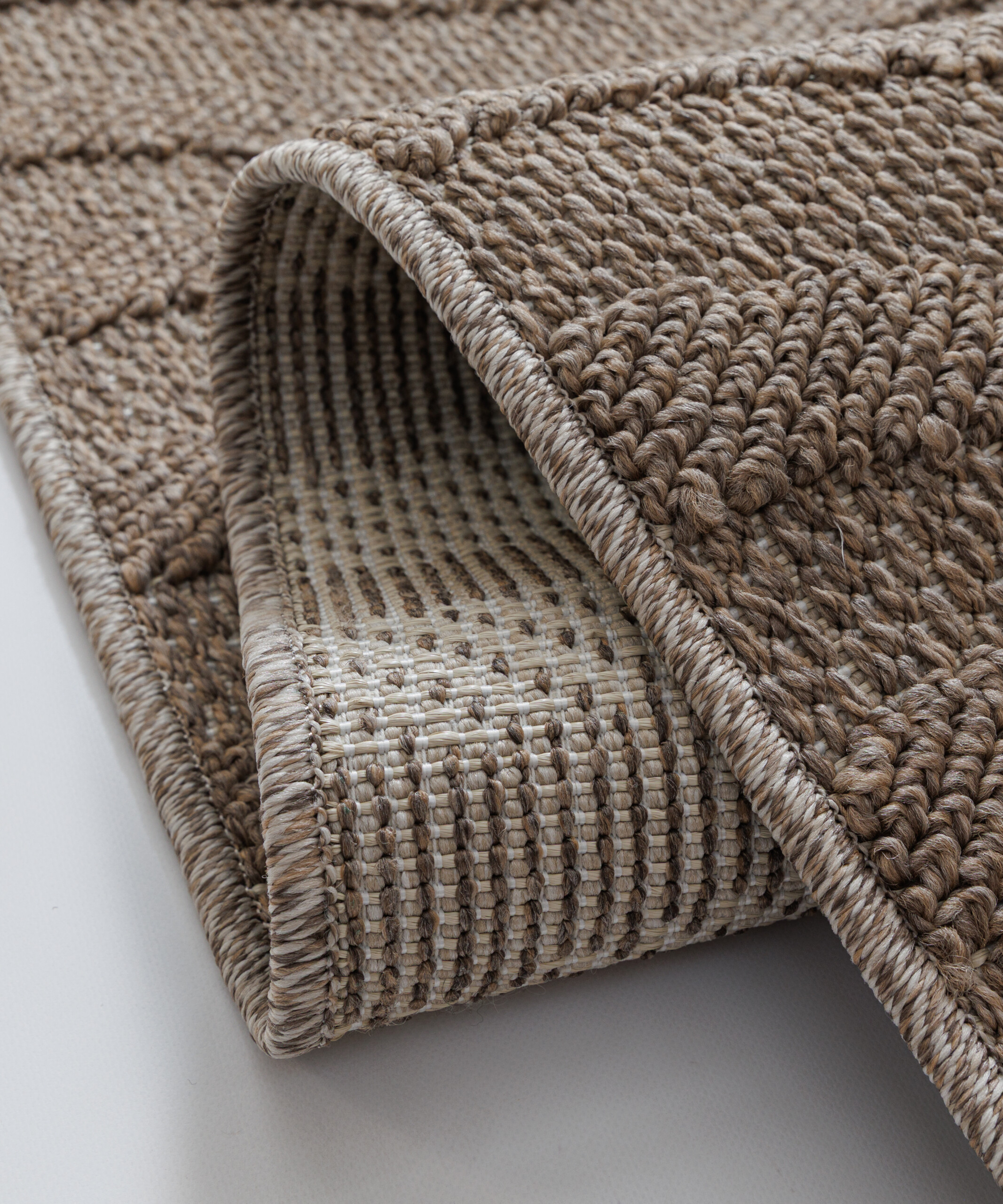 Tapis extérieur - Dunor Ripple marron - close up Tapis extérieur - Dunor Ripple marron - close up