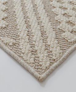 Tapis extérieur jute​ - Dunor Vex naturel/blanc - close up, thumbnail