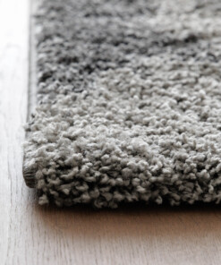 Tapis poils longs marbre Artisan - gris - close up, thumbnail