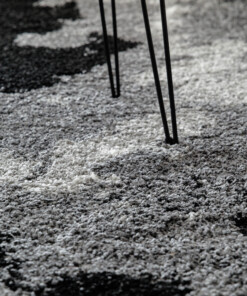 Tapis poils longs marbre Artisan - gris - close up, thumbnail