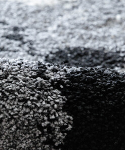 Tapis poils longs marbre Artisan - gris - close up, thumbnail