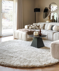 Tapis Shaggy Rond - Meadow Crème - sfeer