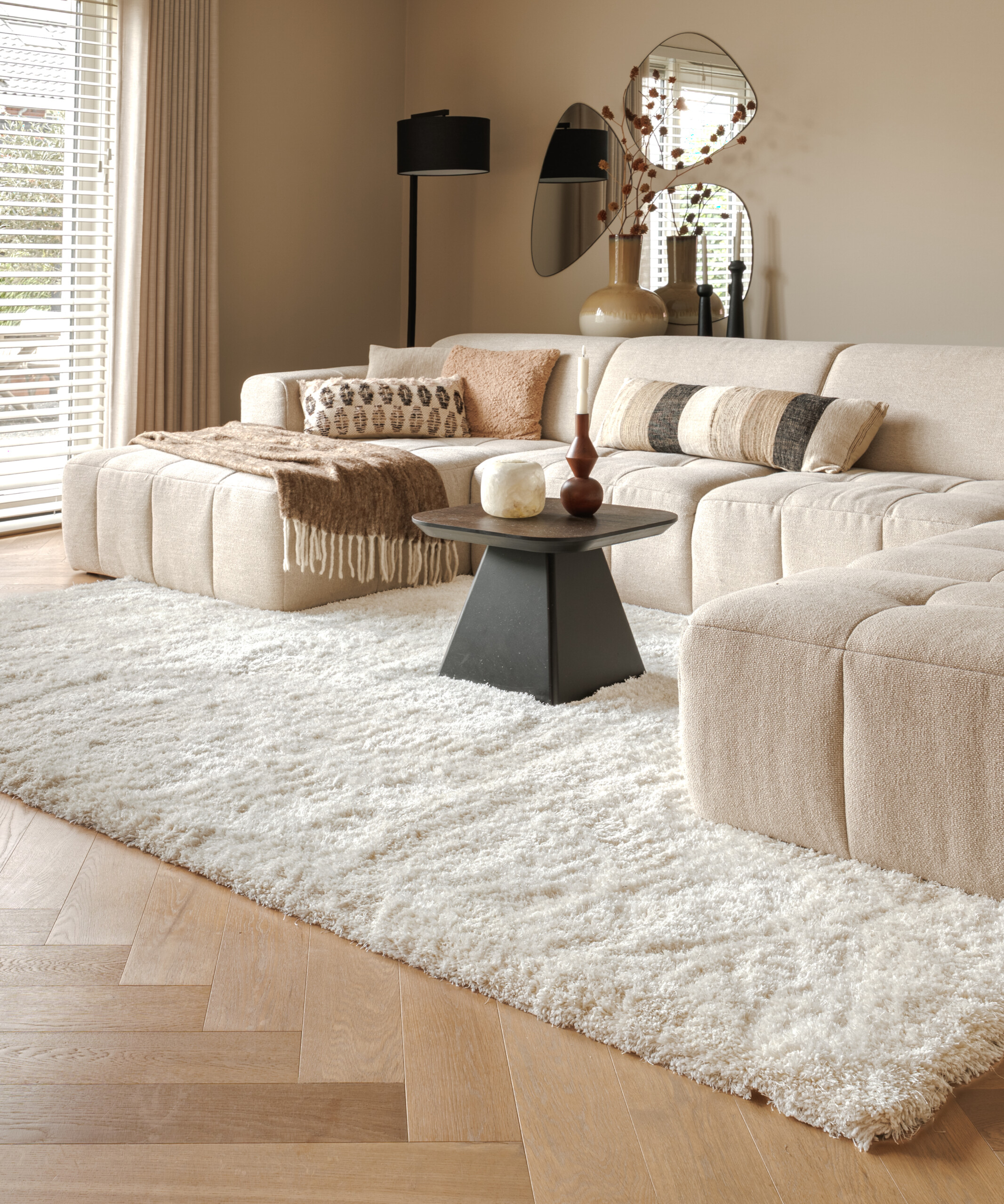 Tapis Shaggy - Meadow Crème - sfeer Tapis Shaggy - Meadow Crème - sfeer