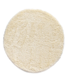 Tapis Rond poils longs Shaggy Grand - Crème - overzicht, thumbnail