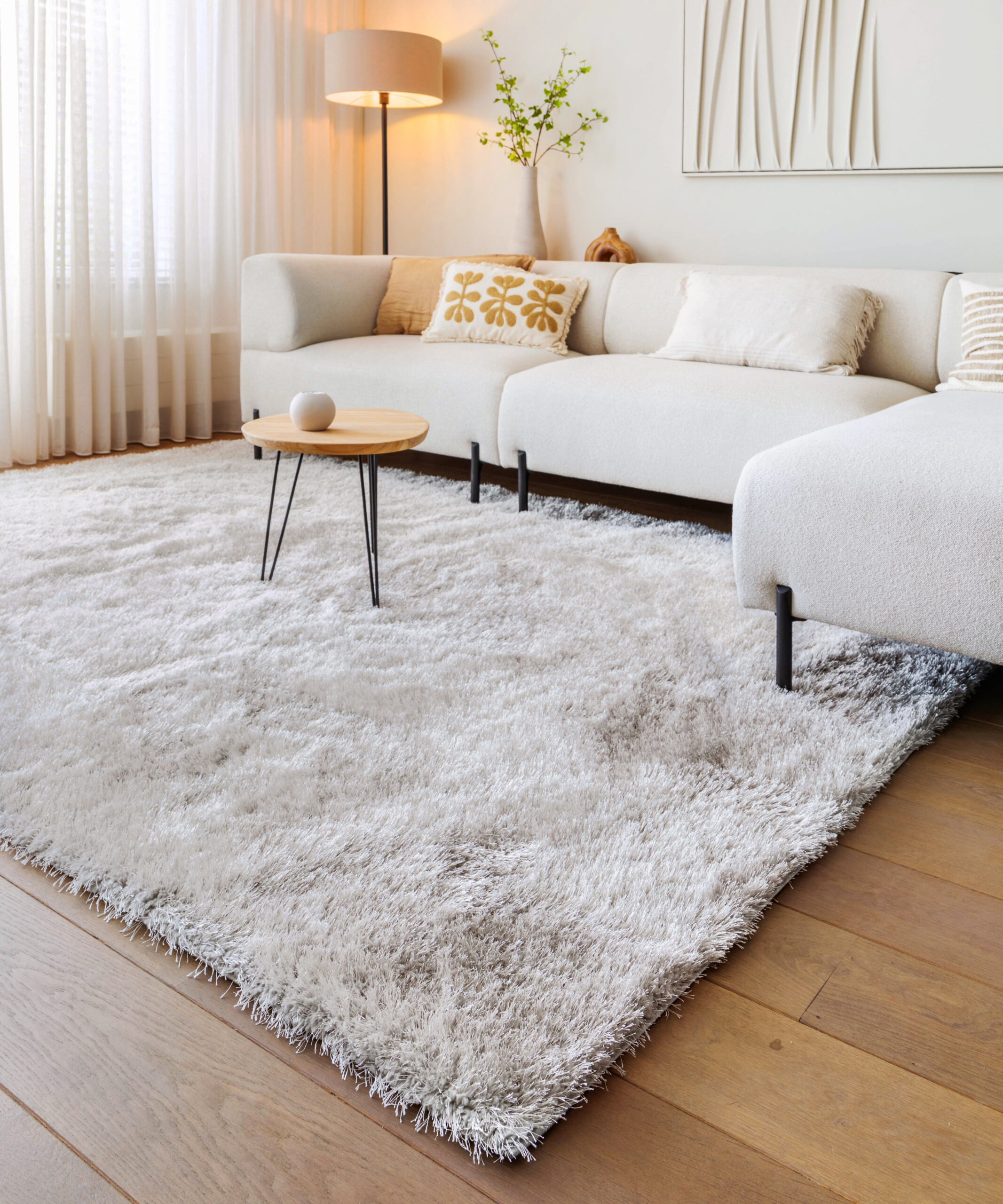 Tapis en velours - Posh argent clair - sfeer Tapis en velours - Posh argent clair - sfeer