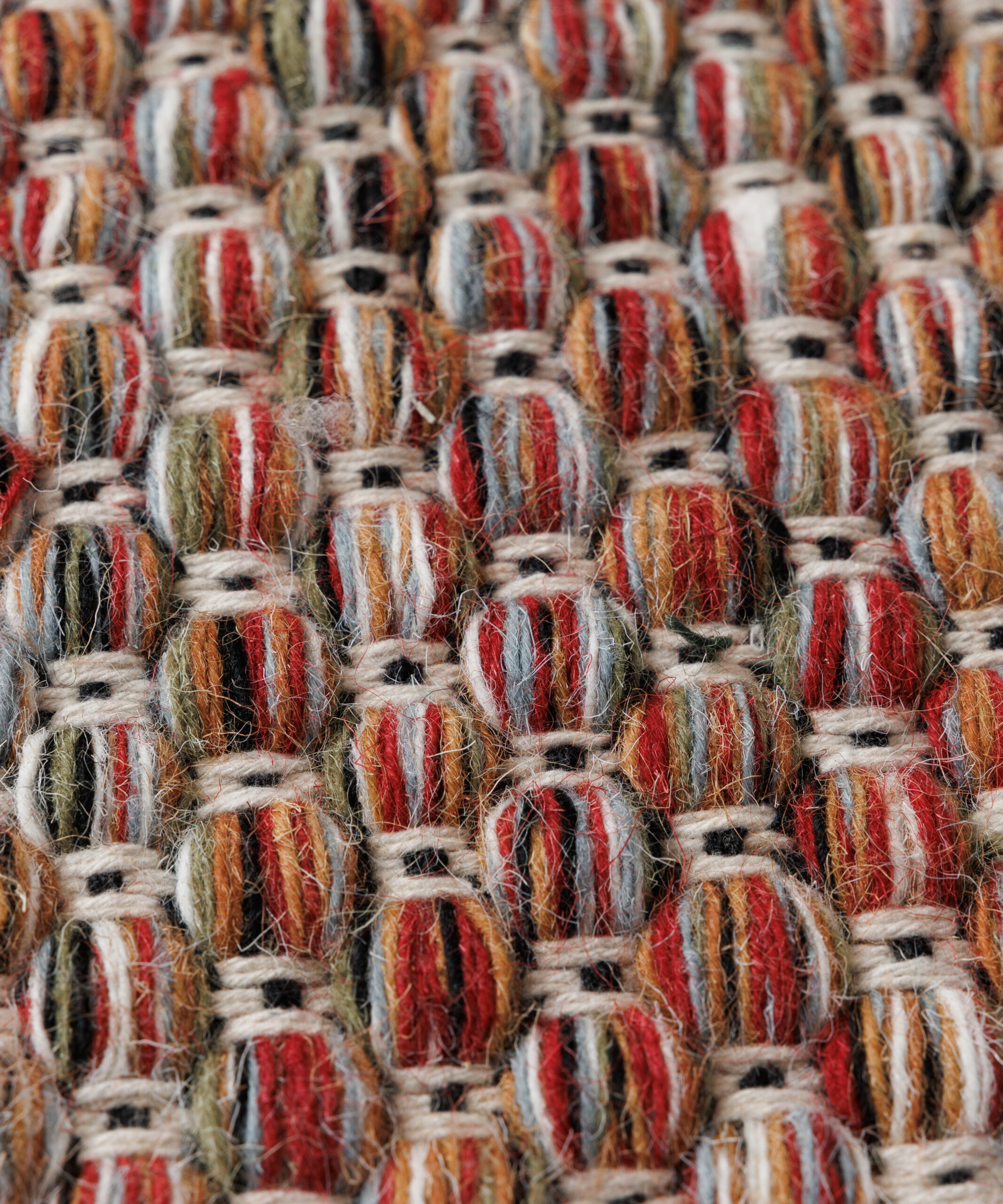 Tapis en laine - Huldra multicolore - close up Tapis en laine - Huldra multicolore - close up
