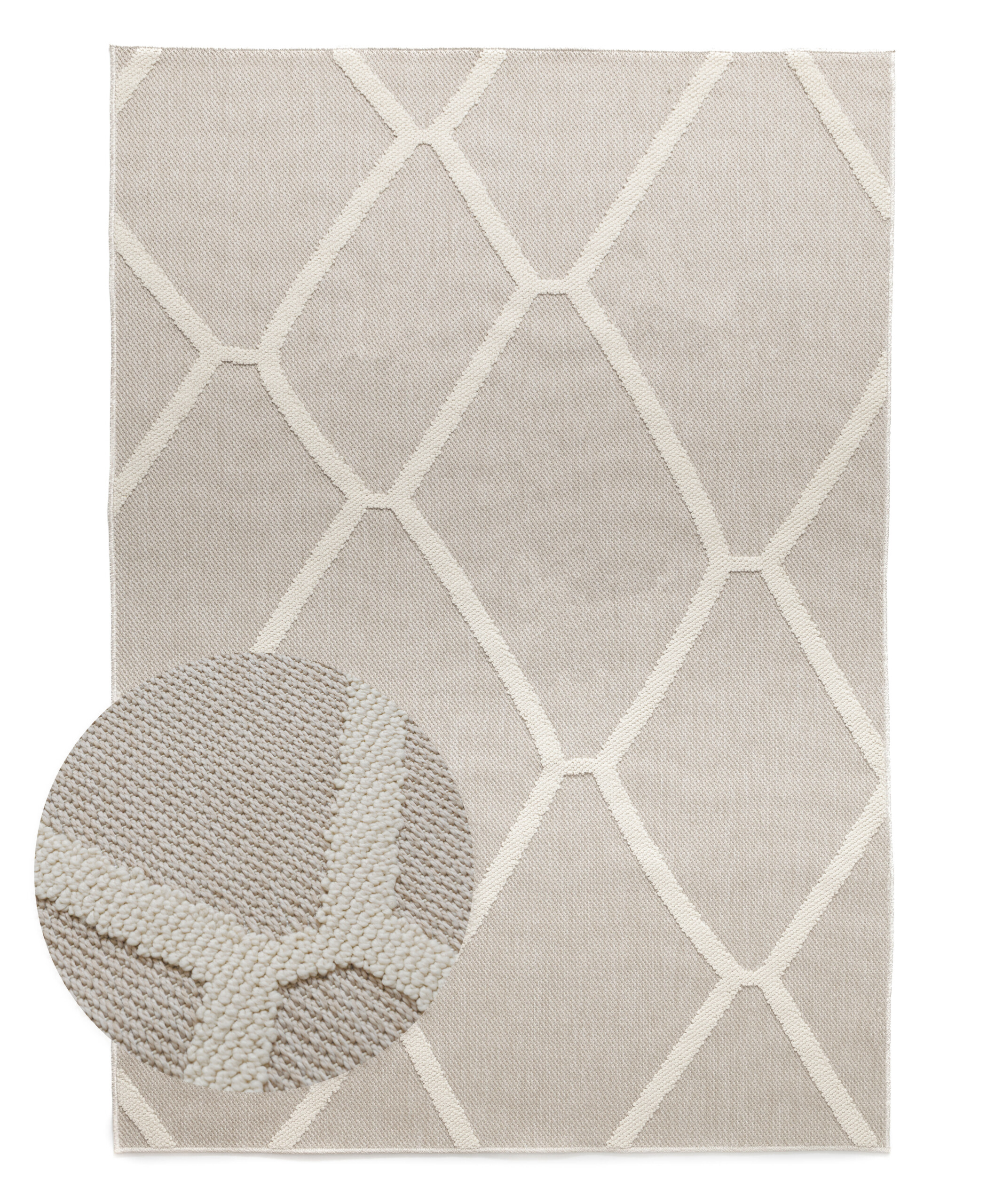 Tapis extérieur jute - Dunor Nova naturel/blanc - overzicht Tapis extérieur jute - Dunor Nova naturel/blanc - overzicht