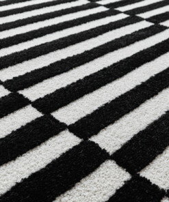Tapis poil ras - Nivo Step crème/noir - close up, thumbnail Tapis poil ras - Nivo Step crème/noir - close up, thumbnail