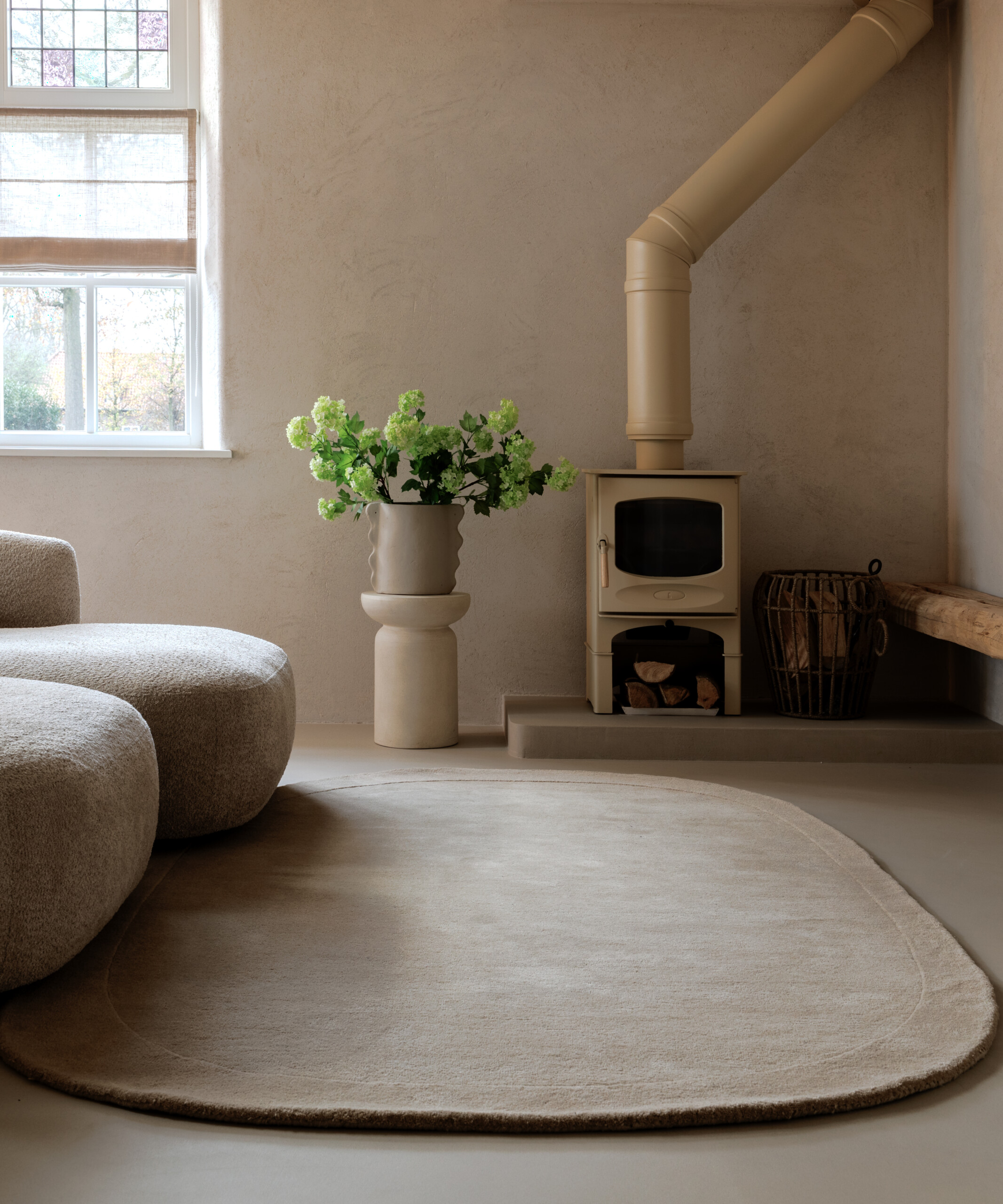 Tapis en laine organique - Flyt beige - sfeer Tapis en laine organique - Flyt beige - sfeer