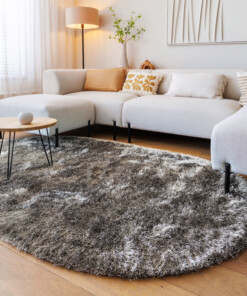 Tapis velours ovale - Posh gris - sfeer