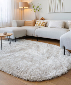 Tapis velours ovale - Posh argent clair - sfeer