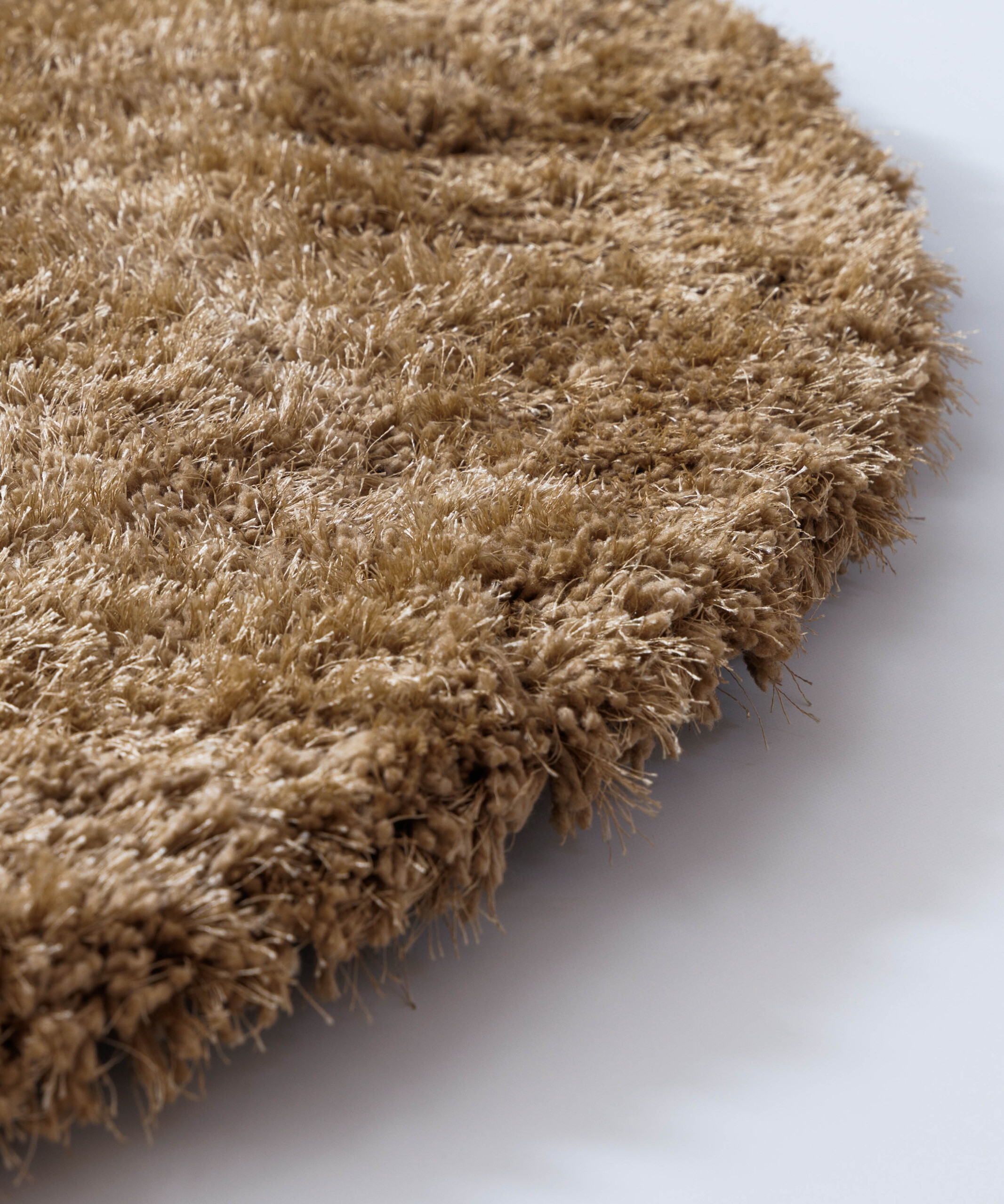 Tapis Shaggy Rond - Meadow beige - close up Tapis Shaggy Rond - Meadow beige - close up