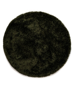Tapis Shaggy Rond - Meadow vert olive - overzicht