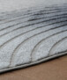 Tapis Rond scandinave - Contour Curve gris - close up, thumbnail